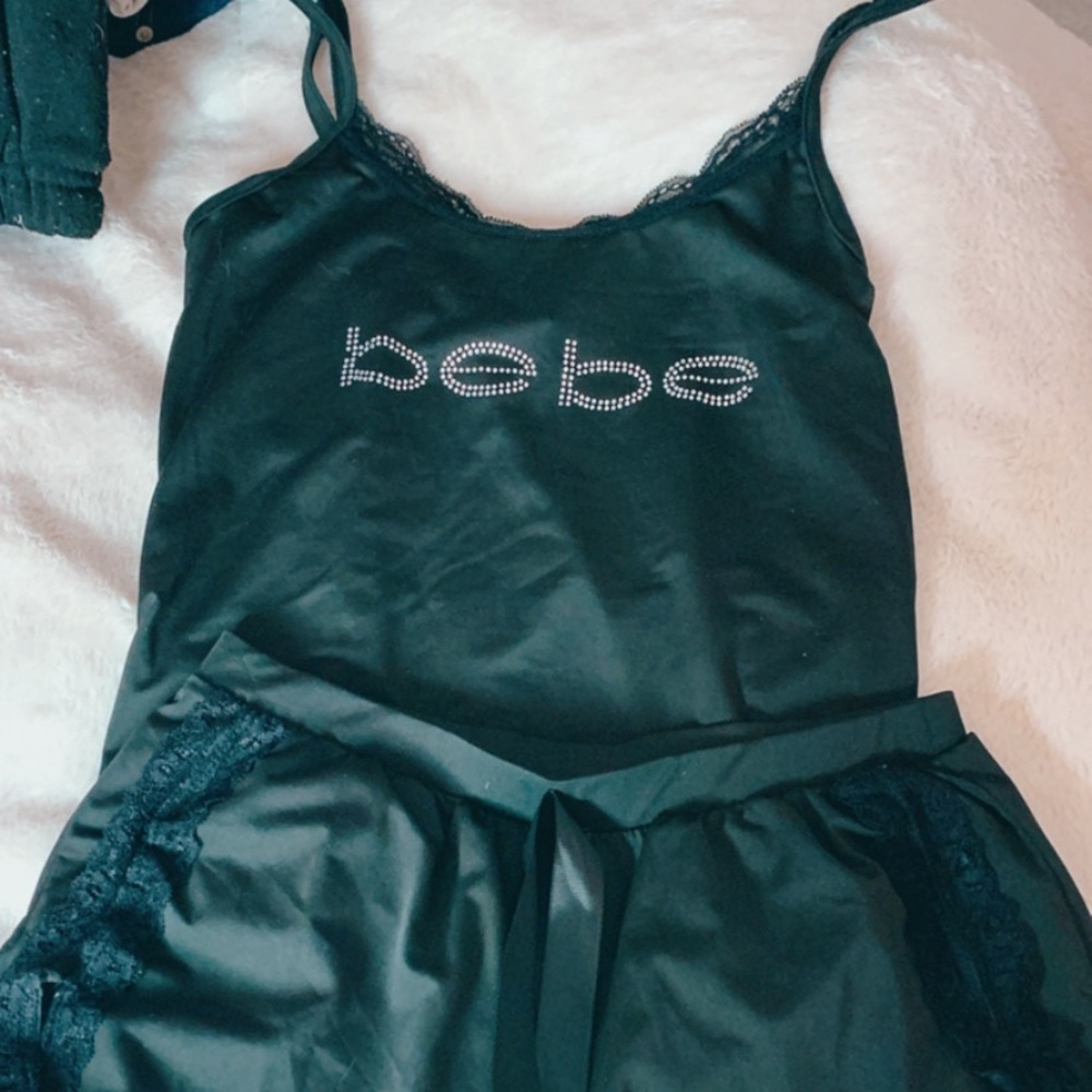 bebe black sleep set